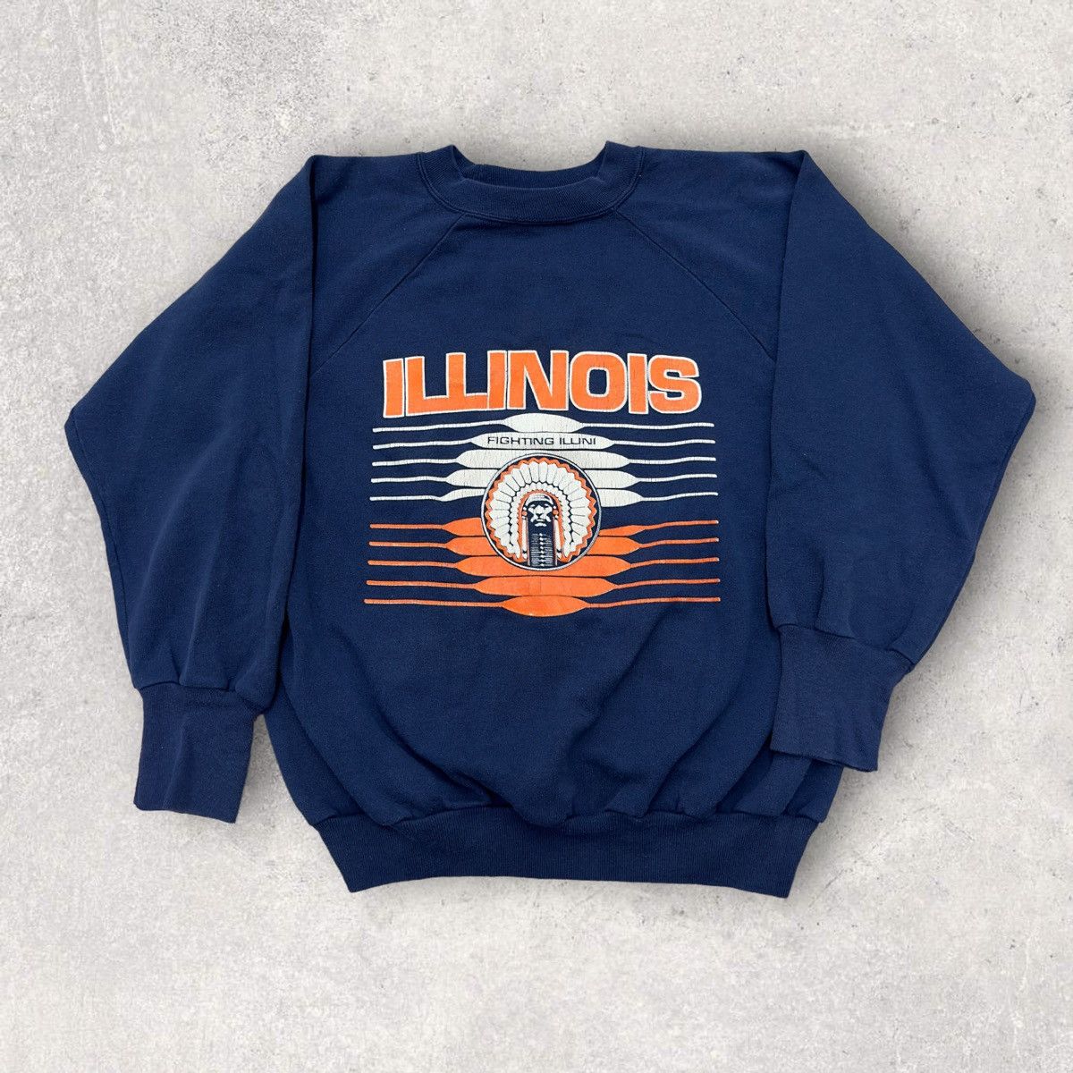 NCAA × Vintage Vintage Illinois Fighting Illini sweatshirt Size US L / EU 52-54 / 3 - 1 Thumbnail