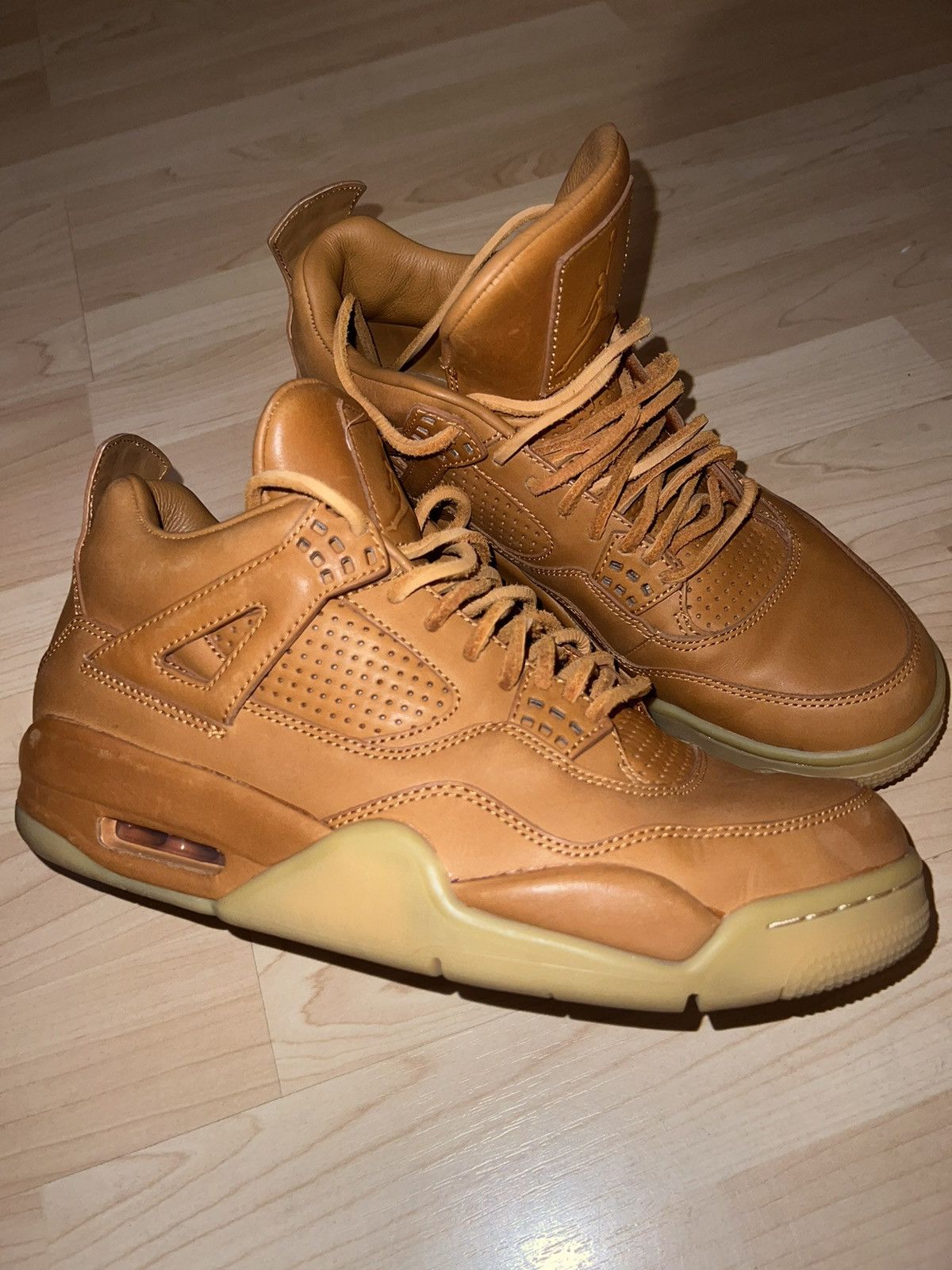 *RARE* AIR JORDAN 4 “Wheat” sz 9 - Ginger Leather tan brown