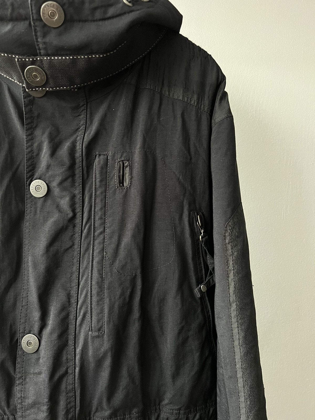 Versace Vintage Versace Sport Archive Nylon Black Jacket RARE Size US M / EU 48-50 / 2 - 6 Thumbnail