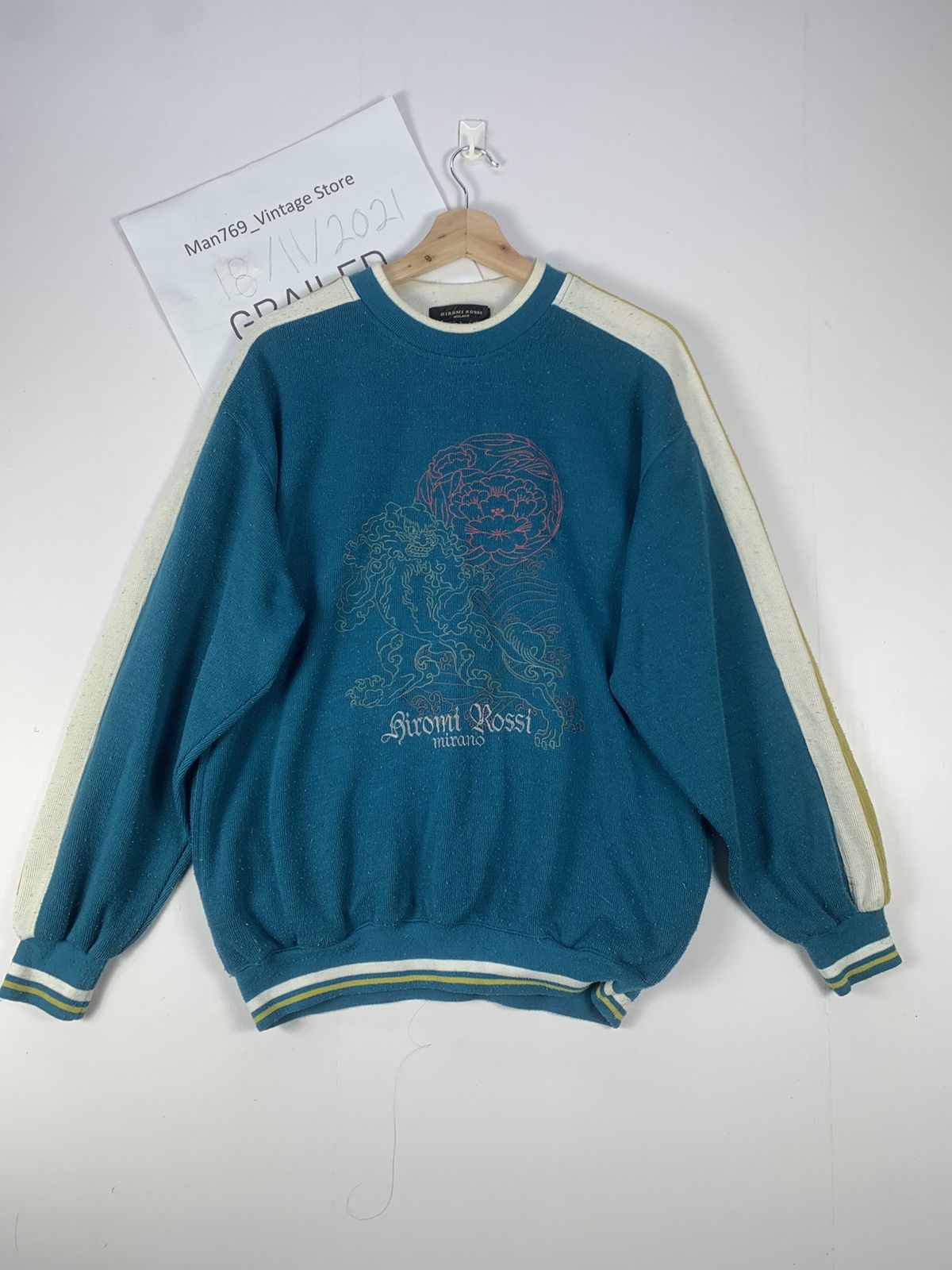 Japanese Brand × Vintage Vintage Hiromi Rossi Milano Sweatshirt Japanese Sweater Size US L / EU 52-54 / 3 - 1 Thumbnail