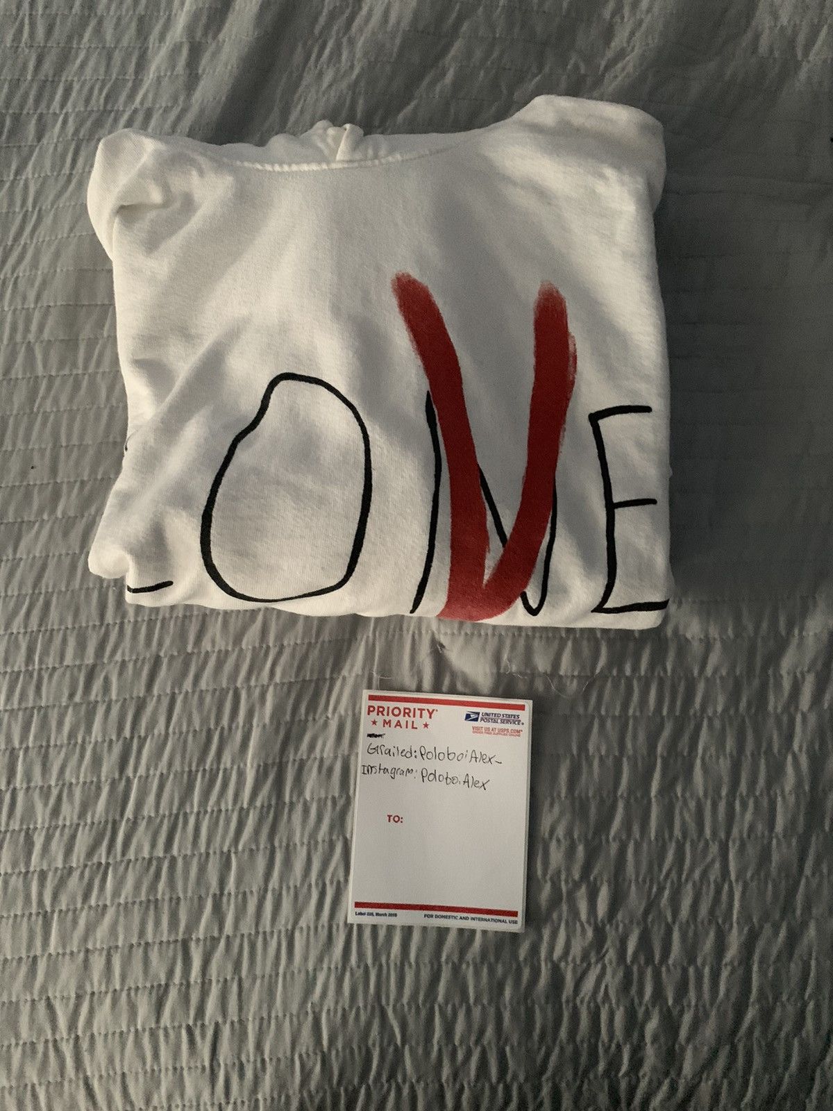 Vlone love hoodie