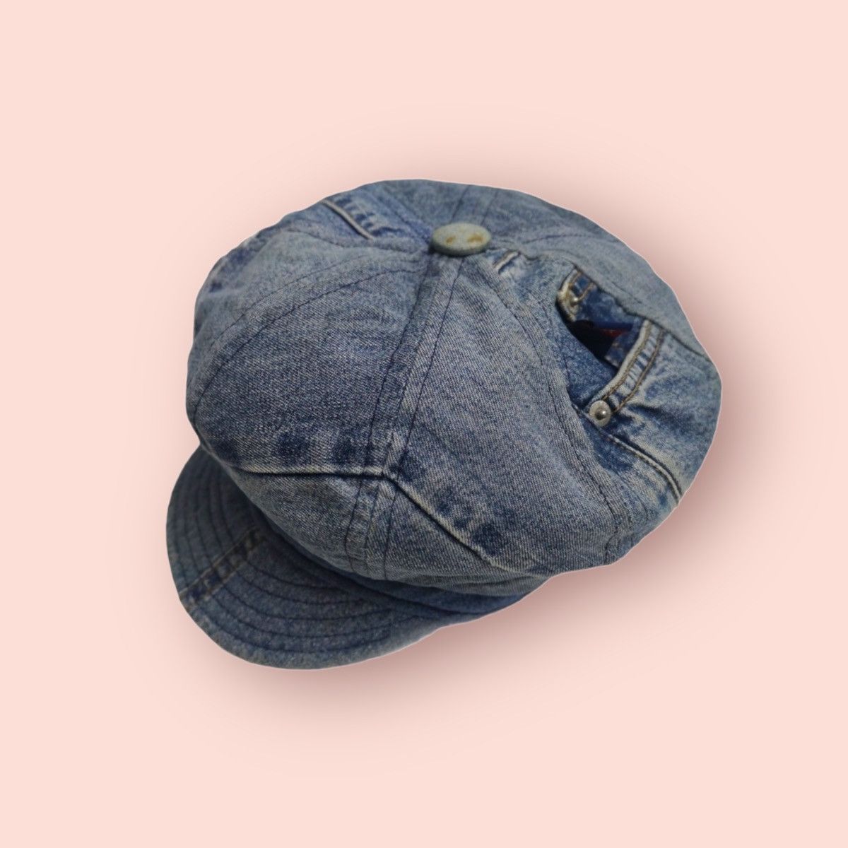 Vintage RARE VINTAGE NEW YORK HAT & CAP CO. DENIM NEWSBOY HAT Size ONE SIZE - 2 Thumbnail