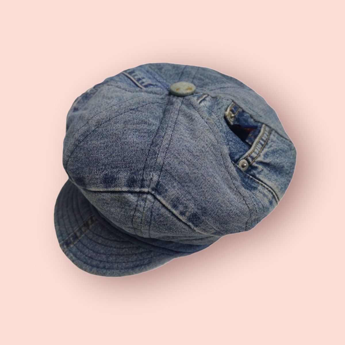 Vintage RARE VINTAGE NEW YORK HAT & CAP CO. DENIM NEWSBOY HAT Size ONE SIZE - 6 Thumbnail