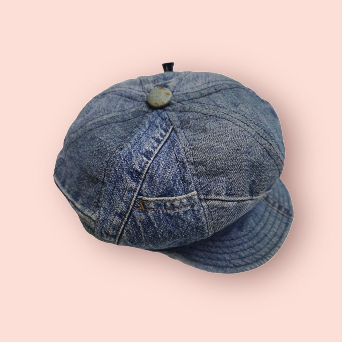 Vintage RARE VINTAGE NEW YORK HAT & CAP CO. DENIM NEWSBOY HAT Size ONE SIZE - 5 Thumbnail