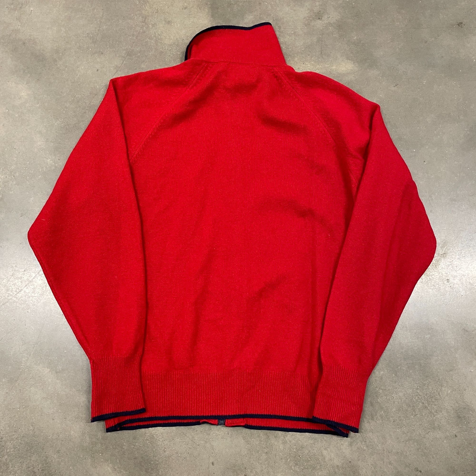 Vintage 60s VTG Red Wool Puritan Aquaknit Wool Zip Up Sweater XL Red Size US XL / EU 56 / 4 - 8 Thumbnail