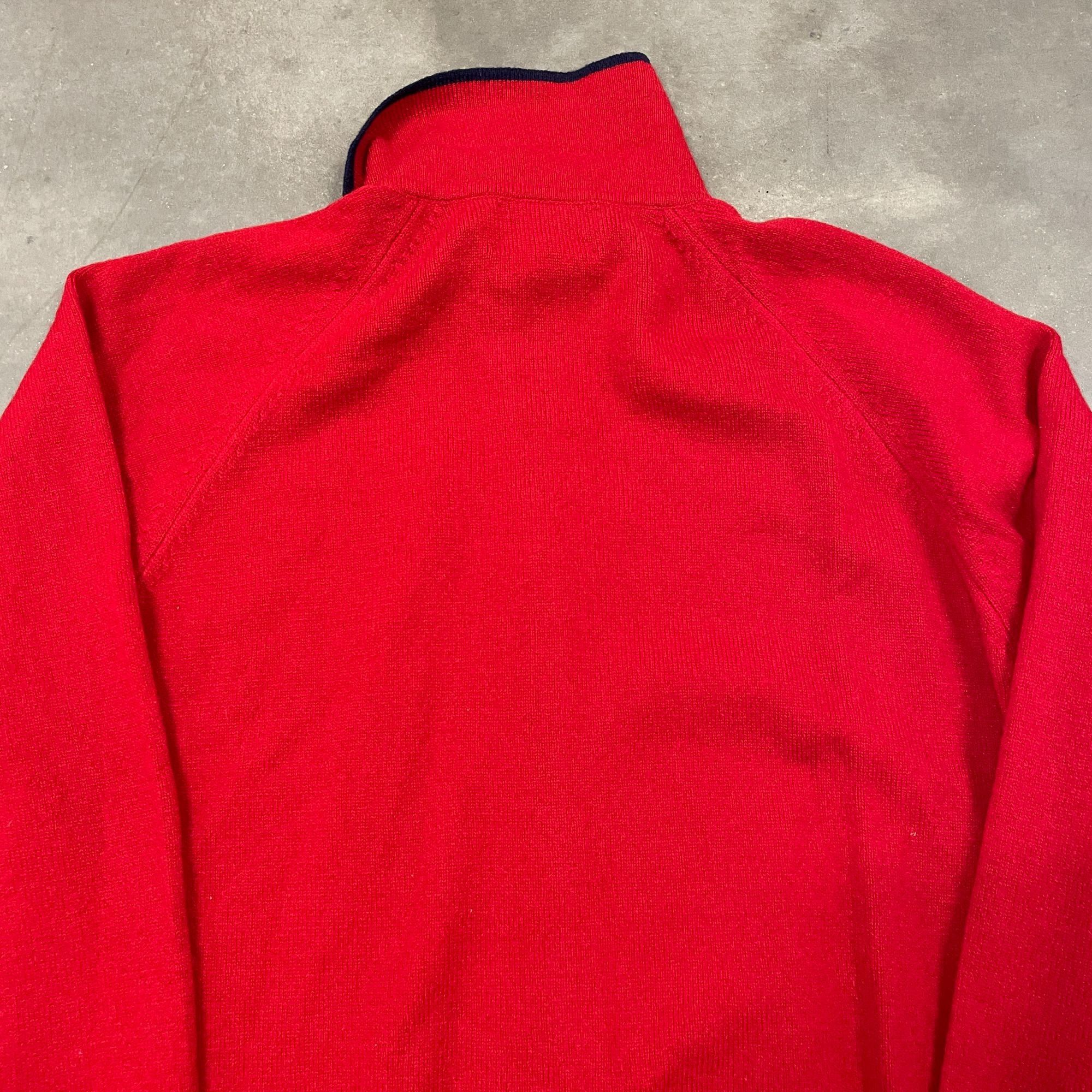 Vintage 60s VTG Red Wool Puritan Aquaknit Wool Zip Up Sweater XL Red Size US XL / EU 56 / 4 - 9 Thumbnail