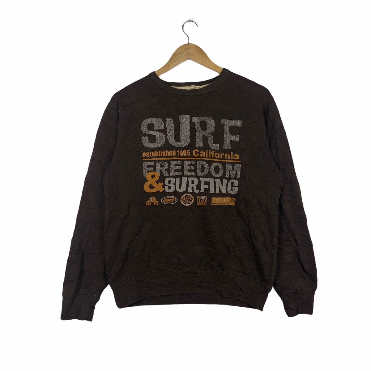 Vintage CRU SURFING CALIFORNIA SWEATSHIRT CASUAL JUMPER Size US L / EU 52-54 / 3 - 1 Thumbnail