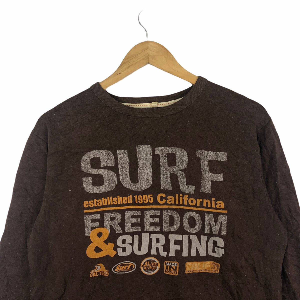 Vintage CRU SURFING CALIFORNIA SWEATSHIRT CASUAL JUMPER Size US L / EU 52-54 / 3 - 2 Thumbnail