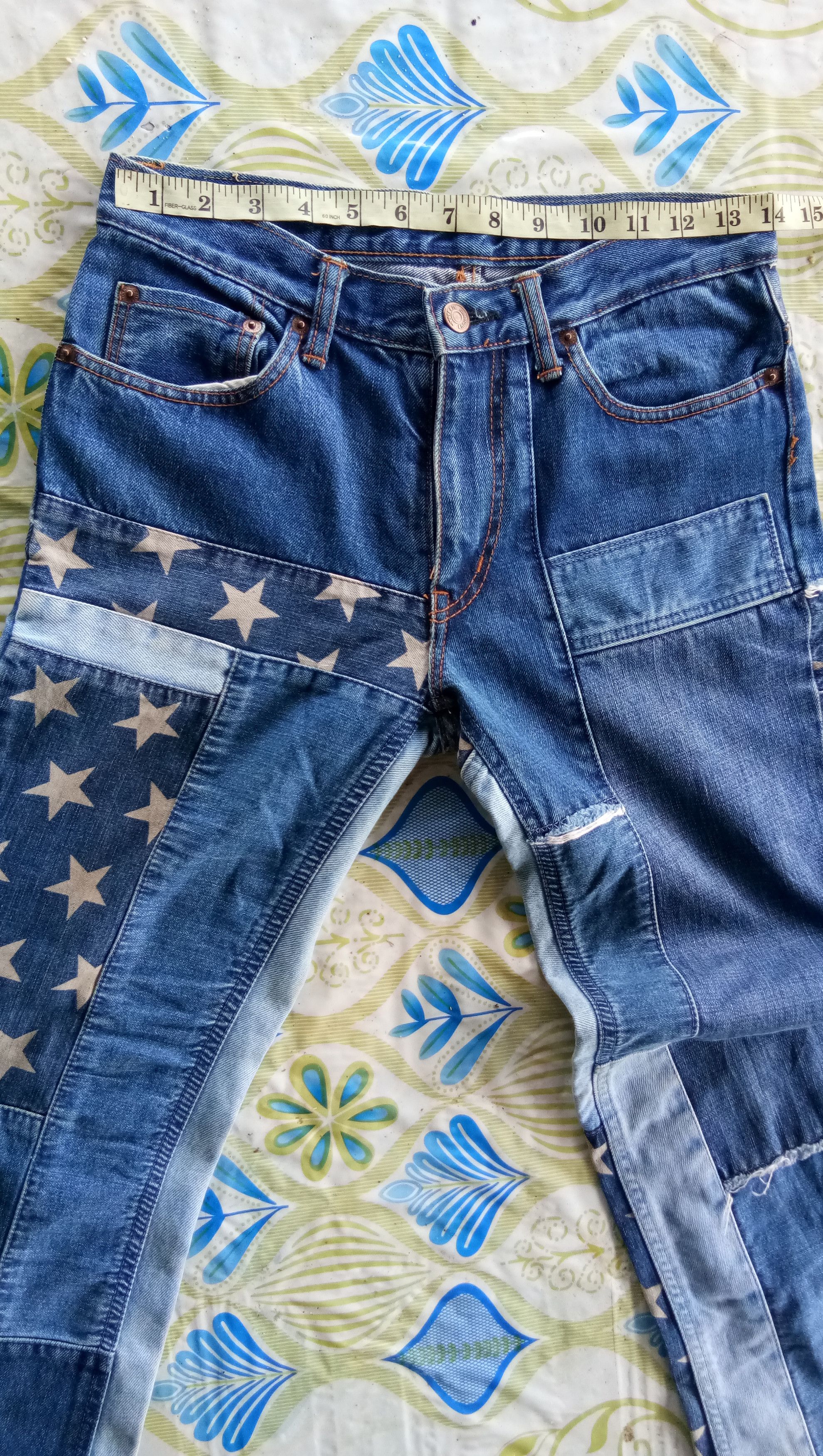 Hysteric Glamour Star Design Patchwork Denim Jeans by Hysteric Glamour Size US 28 / EU 44 - 9 Thumbnail