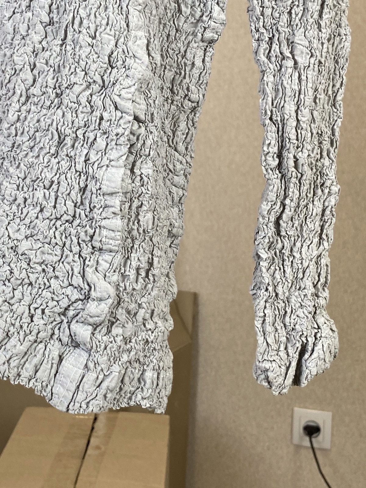 Issey Miyake Issey Miyake Cauliflower pleated grey cardigan jacket Size M / US 6-8 / IT 42-44 - 7 Thumbnail
