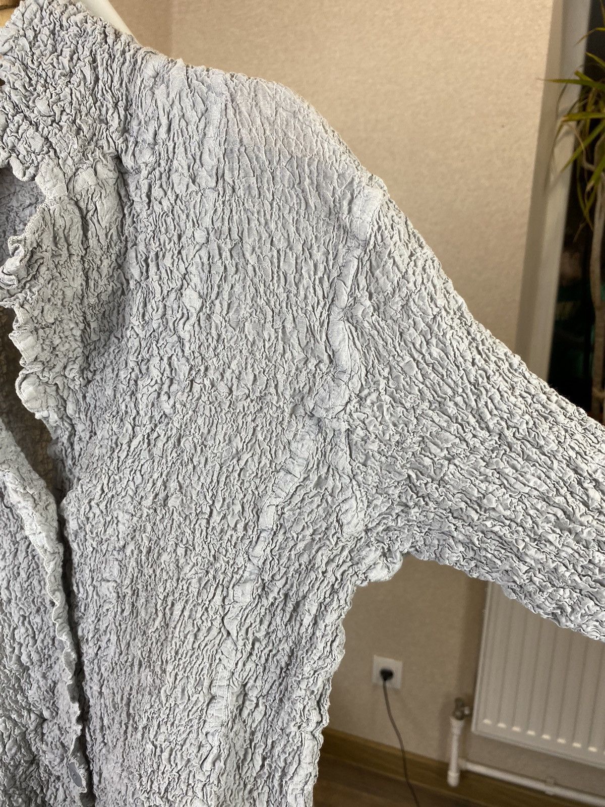 Issey Miyake Issey Miyake Cauliflower pleated grey cardigan jacket Size M / US 6-8 / IT 42-44 - 9 Thumbnail