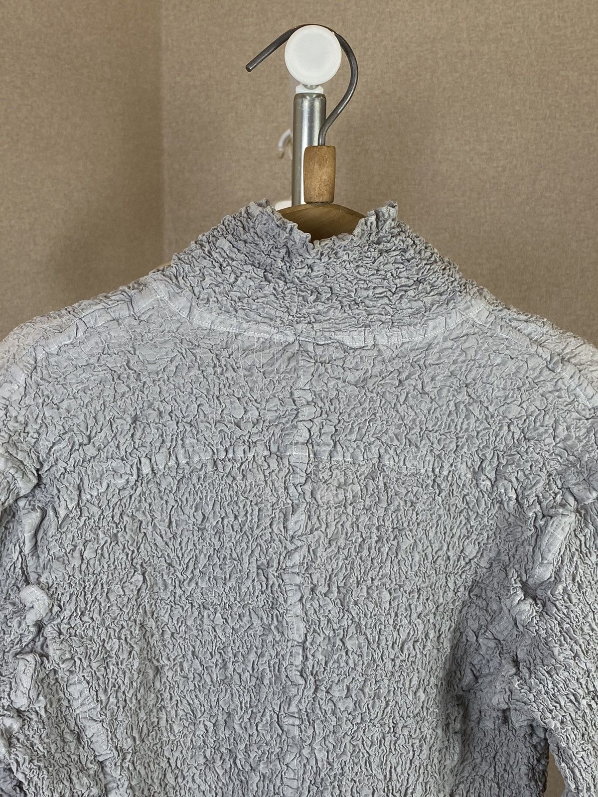 Issey Miyake Issey Miyake Cauliflower pleated grey cardigan jacket Size M / US 6-8 / IT 42-44 - 10 Thumbnail