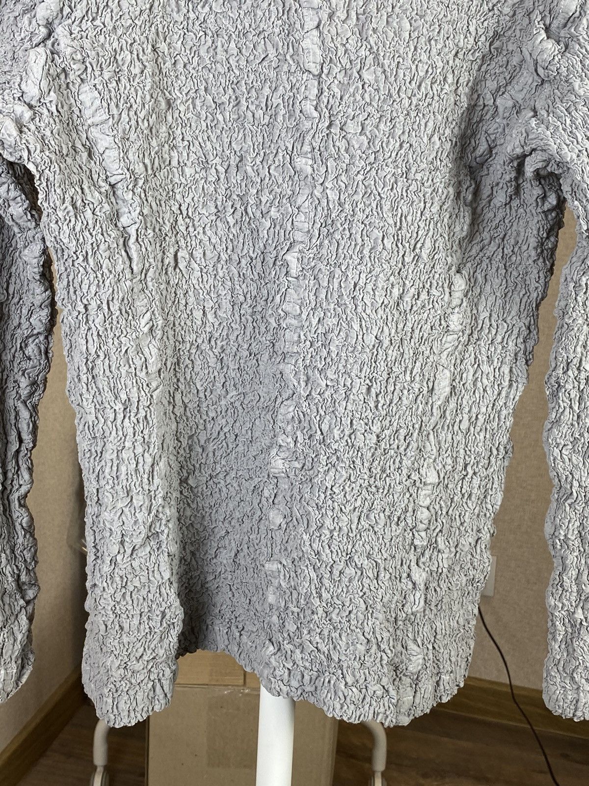 Issey Miyake Issey Miyake Cauliflower pleated grey cardigan jacket Size M / US 6-8 / IT 42-44 - 11 Thumbnail