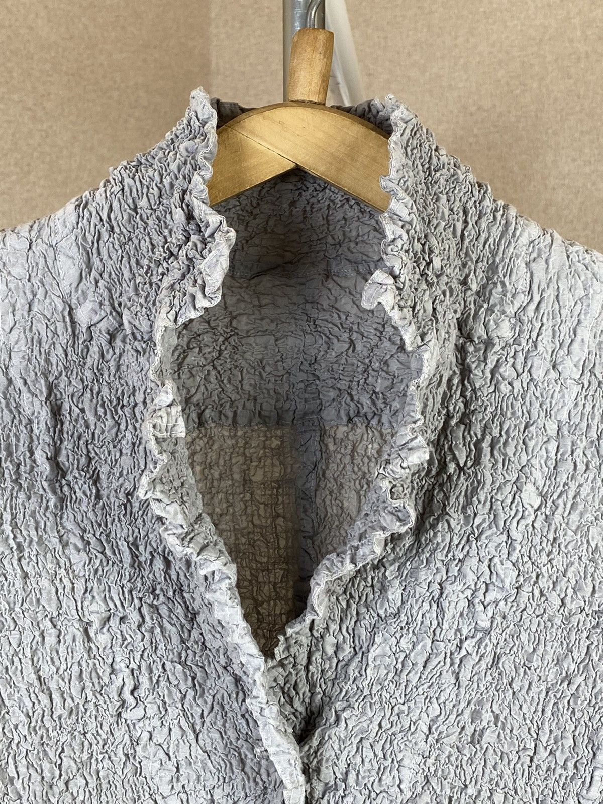 Issey Miyake Issey Miyake Cauliflower pleated grey cardigan jacket Size M / US 6-8 / IT 42-44 - 5 Thumbnail