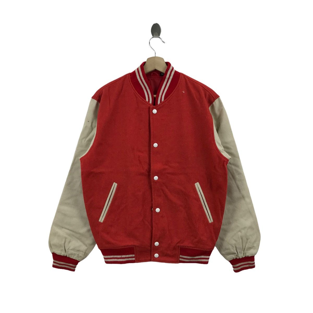 Vintage Vintage Varsity Jacket Wool Leather Sleeve USA Size US L / EU 52-54 / 3 - 1 Thumbnail