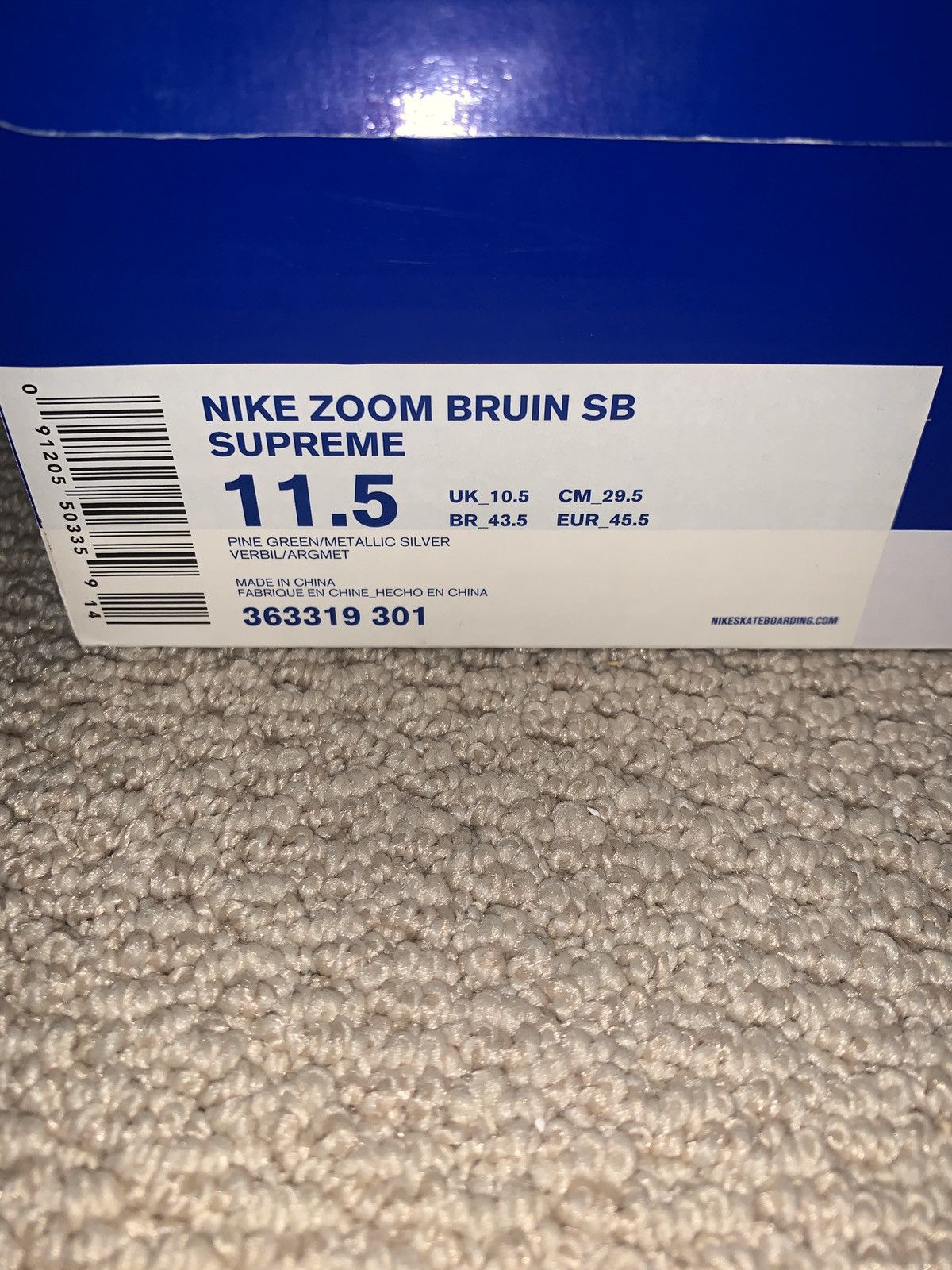 Nike × Supreme 2009 Supreme x Nike SB Bruin Green Low Size US 11.5 / EU 44-45 - 10 Thumbnail