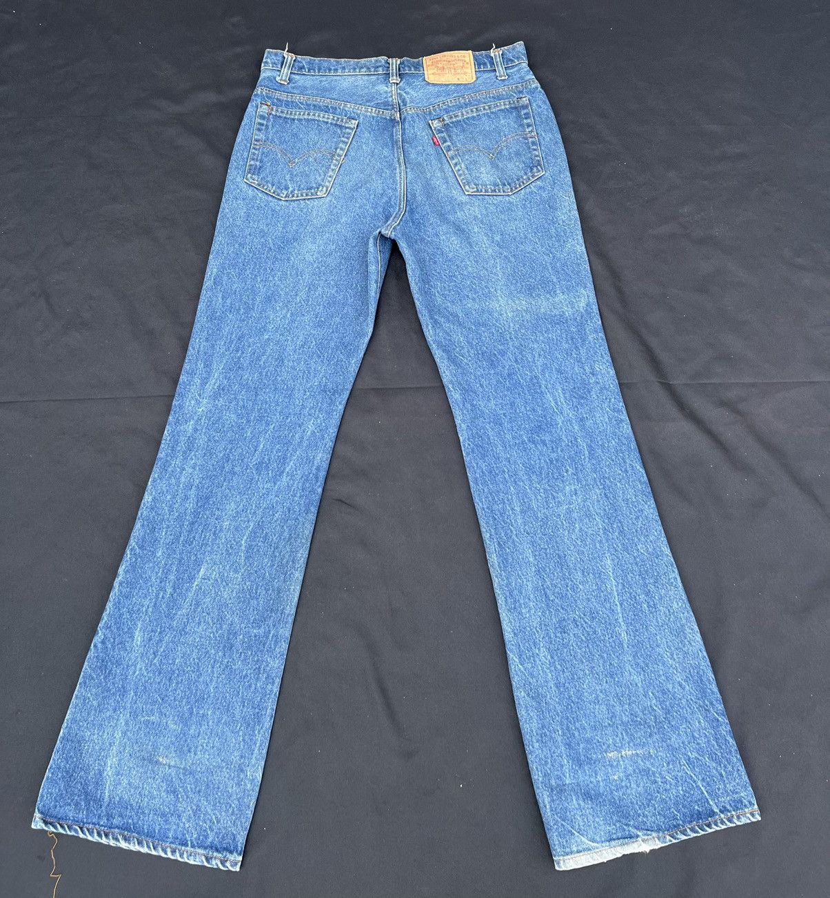 Levi's VTG 70s Levi’s 517 Talon 42 Zip Bartack Denim Flare Jeans Size US 34 / EU 50 - 5 Thumbnail
