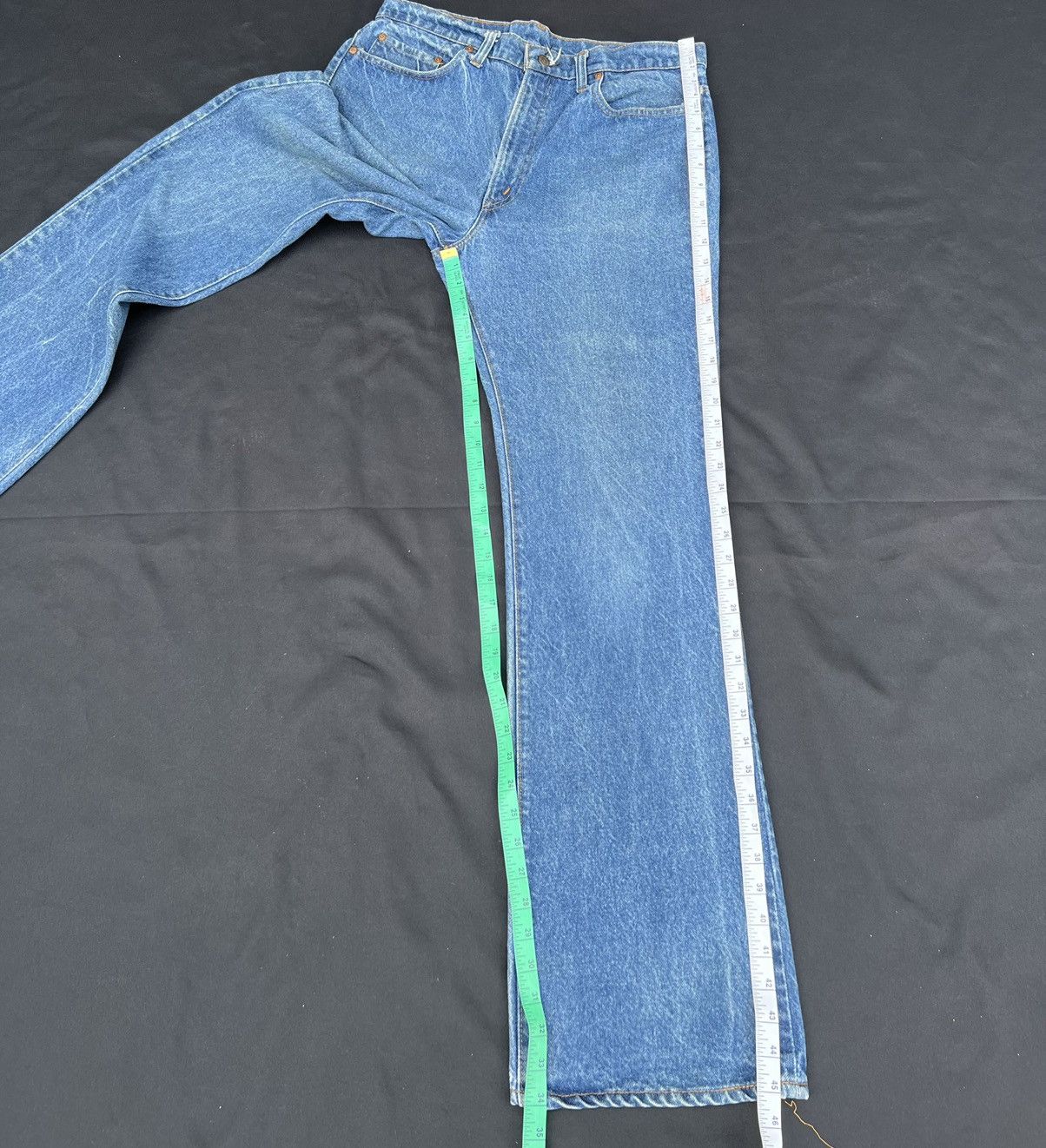 Levi's VTG 70s Levi’s 517 Talon 42 Zip Bartack Denim Flare Jeans Size US 34 / EU 50 - 4 Thumbnail