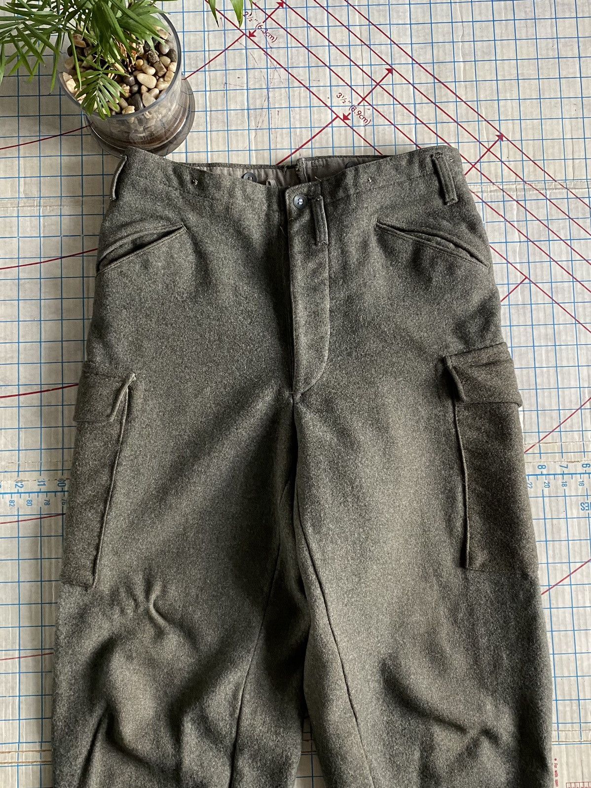 Other × Vintage Vintage ACB Stockholm Wool Cargo Hunting Pants Cuff Buckles Size US 32 / EU 48 - 4 Thumbnail