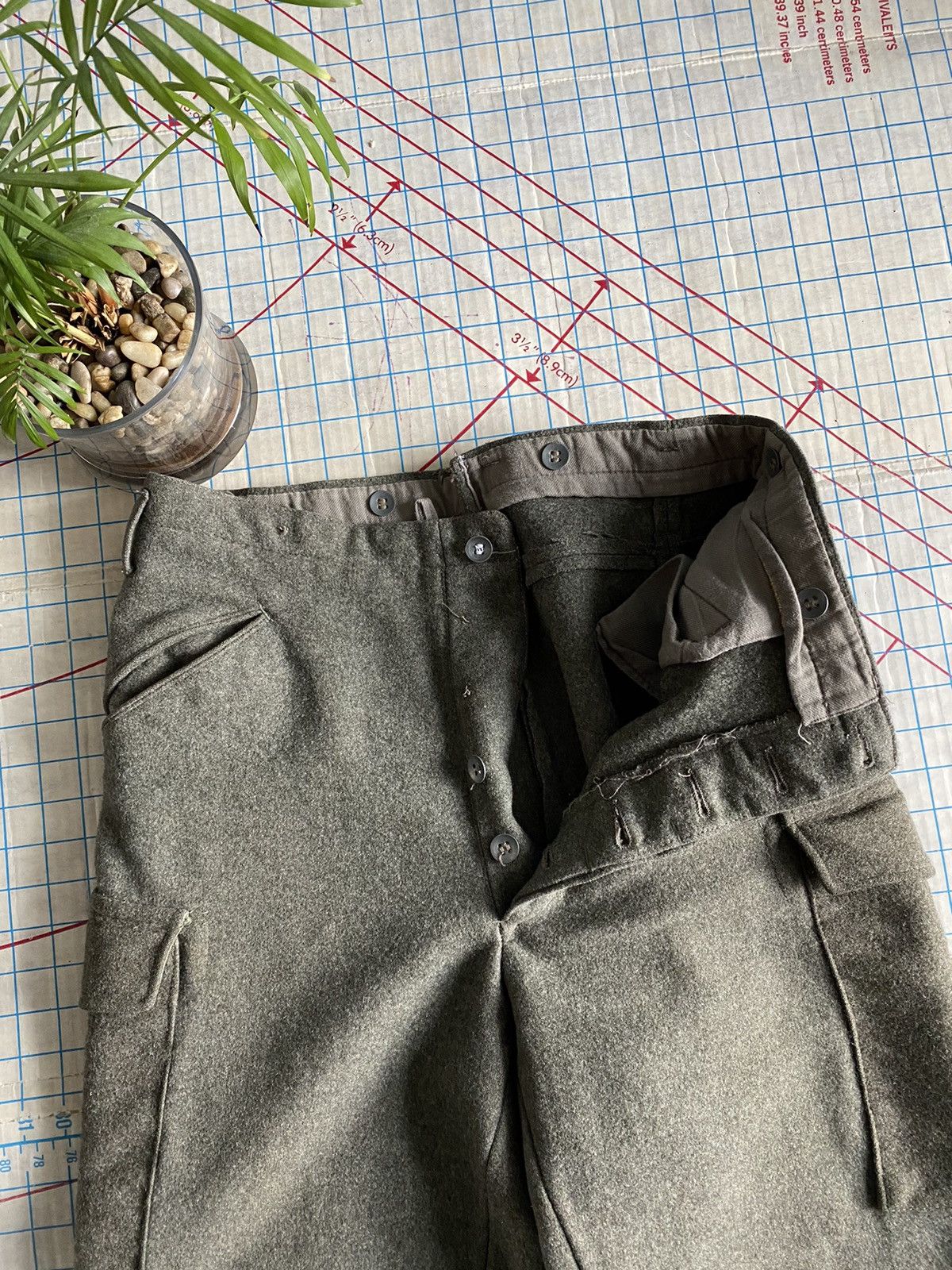 Other × Vintage Vintage ACB Stockholm Wool Cargo Hunting Pants Cuff Buckles Size US 32 / EU 48 - 9 Thumbnail