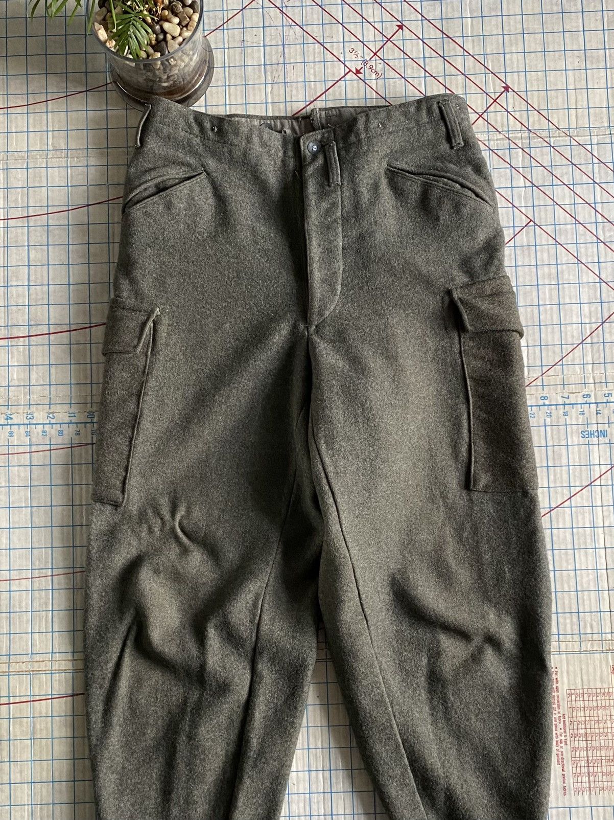 Other × Vintage Vintage ACB Stockholm Wool Cargo Hunting Pants Cuff Buckles Size US 32 / EU 48 - 2 Thumbnail