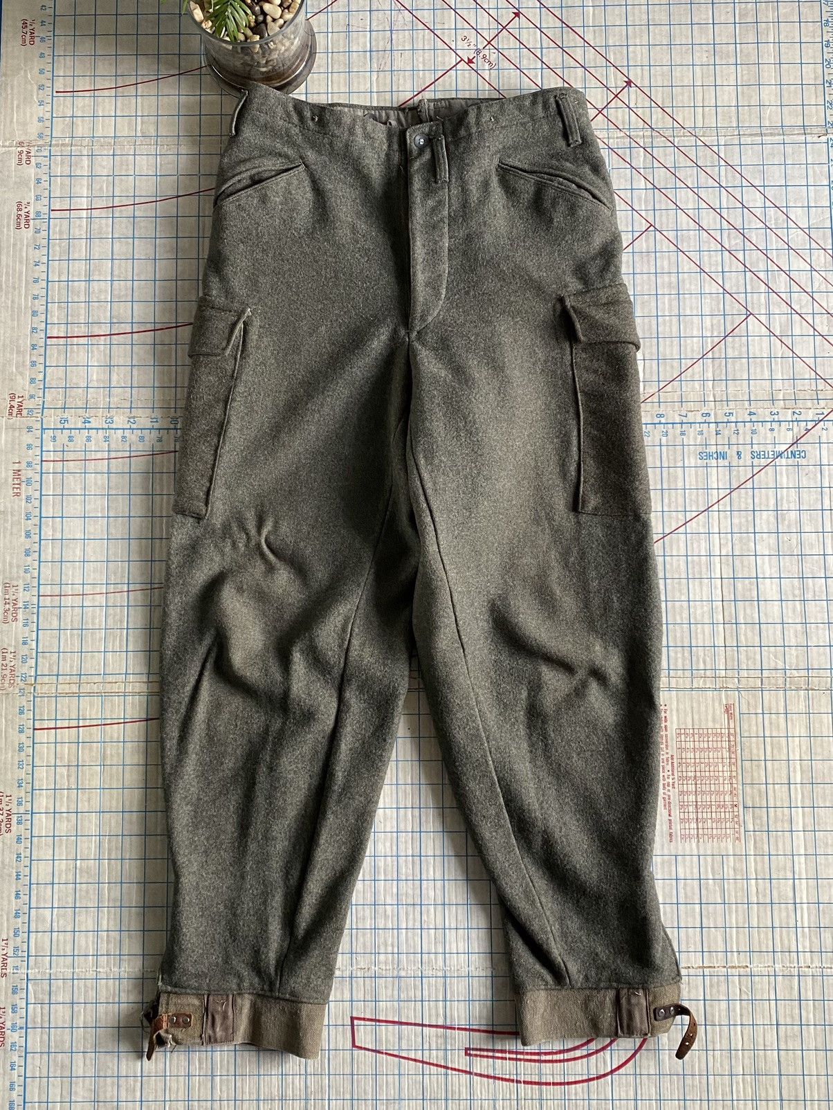 Other × Vintage Vintage ACB Stockholm Wool Cargo Hunting Pants Cuff Buckles Size US 32 / EU 48 - 3 Thumbnail