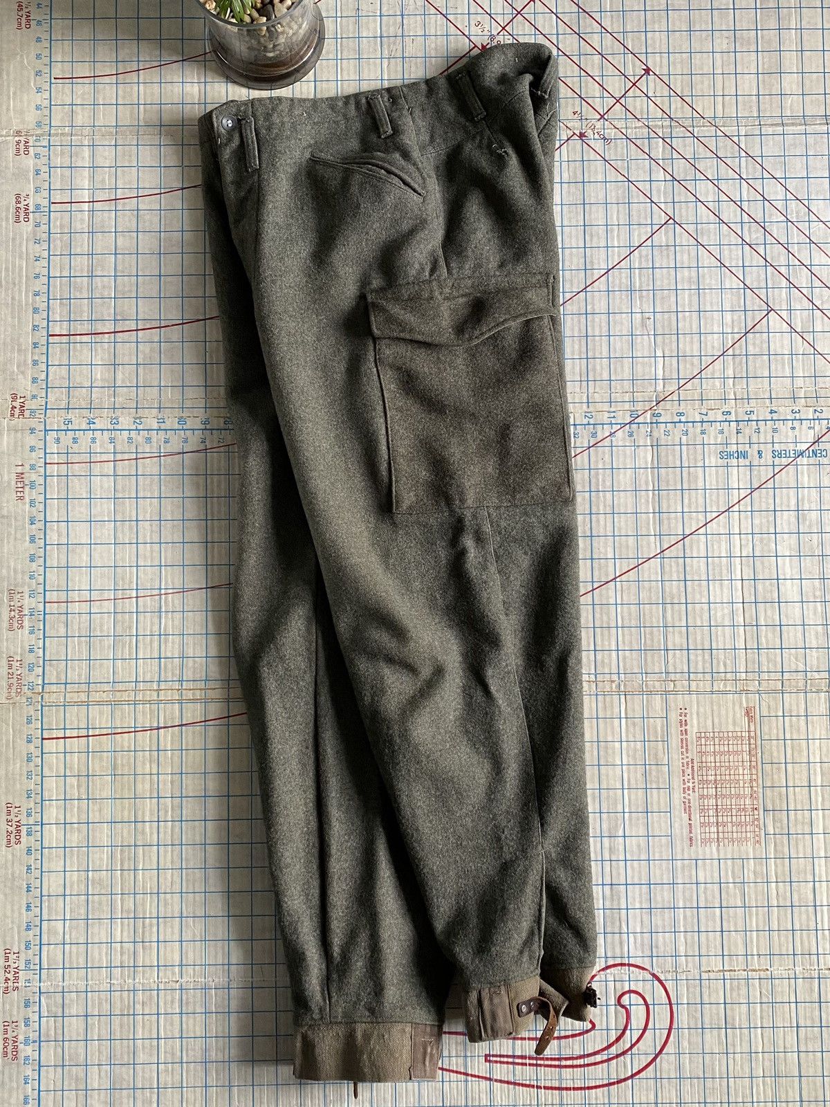 Other × Vintage Vintage ACB Stockholm Wool Cargo Hunting Pants Cuff Buckles Size US 32 / EU 48 - 12 Thumbnail