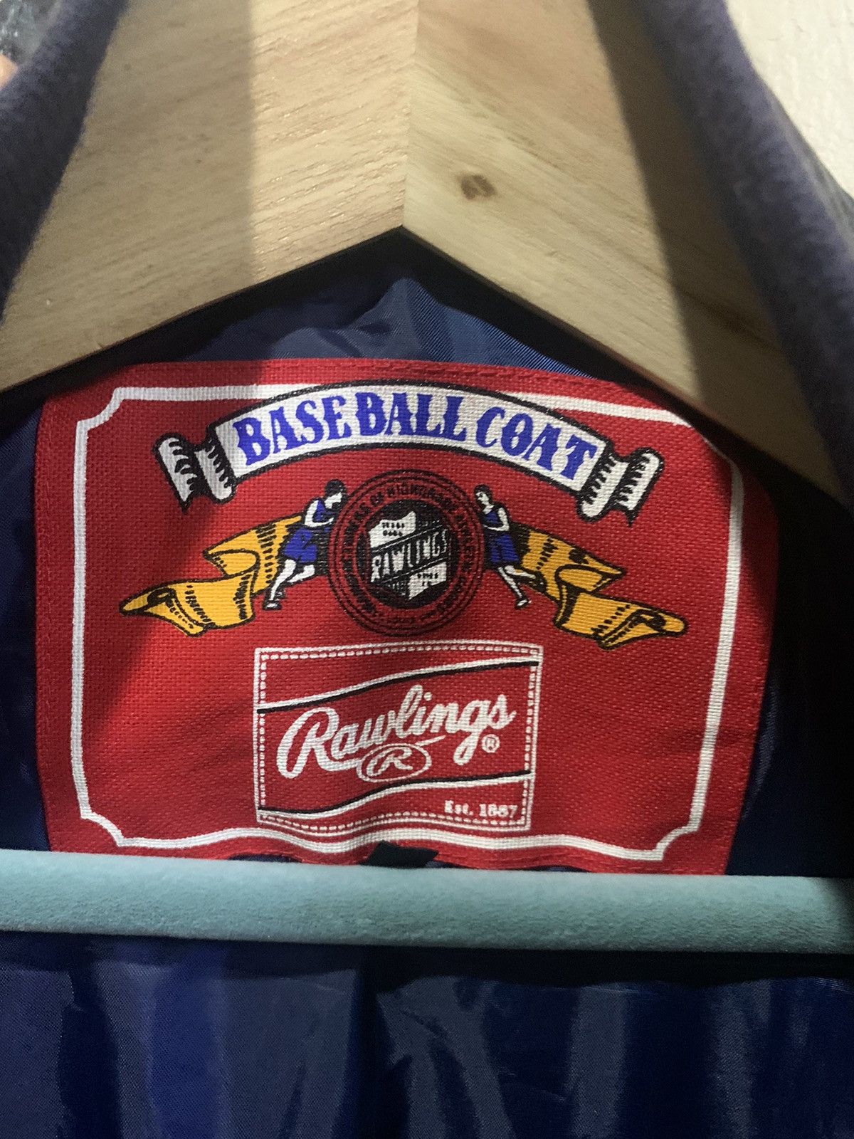 Japanese Brand × Vintage VTG Rawlings Yamato Baseball Coat Satin Bomber Jacket Size US L / EU 52-54 / 3 - 1 Thumbnail