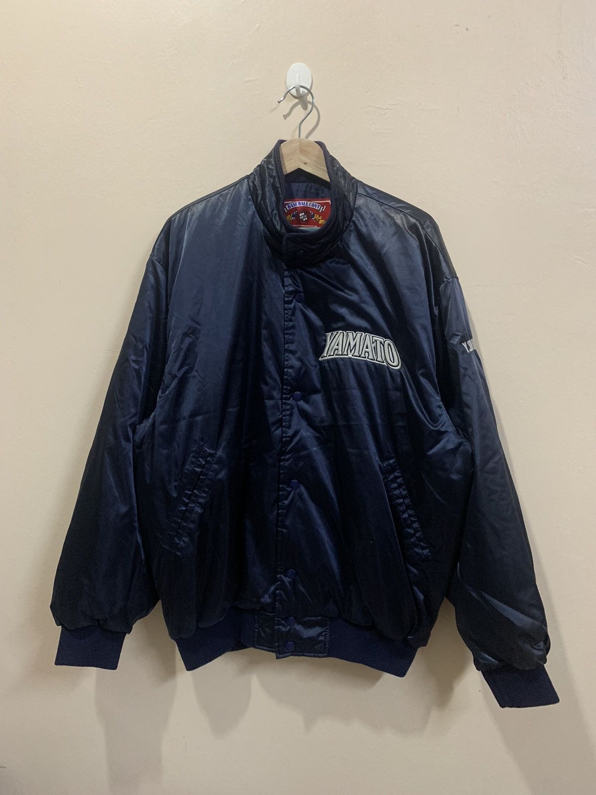 Japanese Brand × Vintage VTG Rawlings Yamato Baseball Coat Satin Bomber Jacket Size US L / EU 52-54 / 3 - 2 Thumbnail