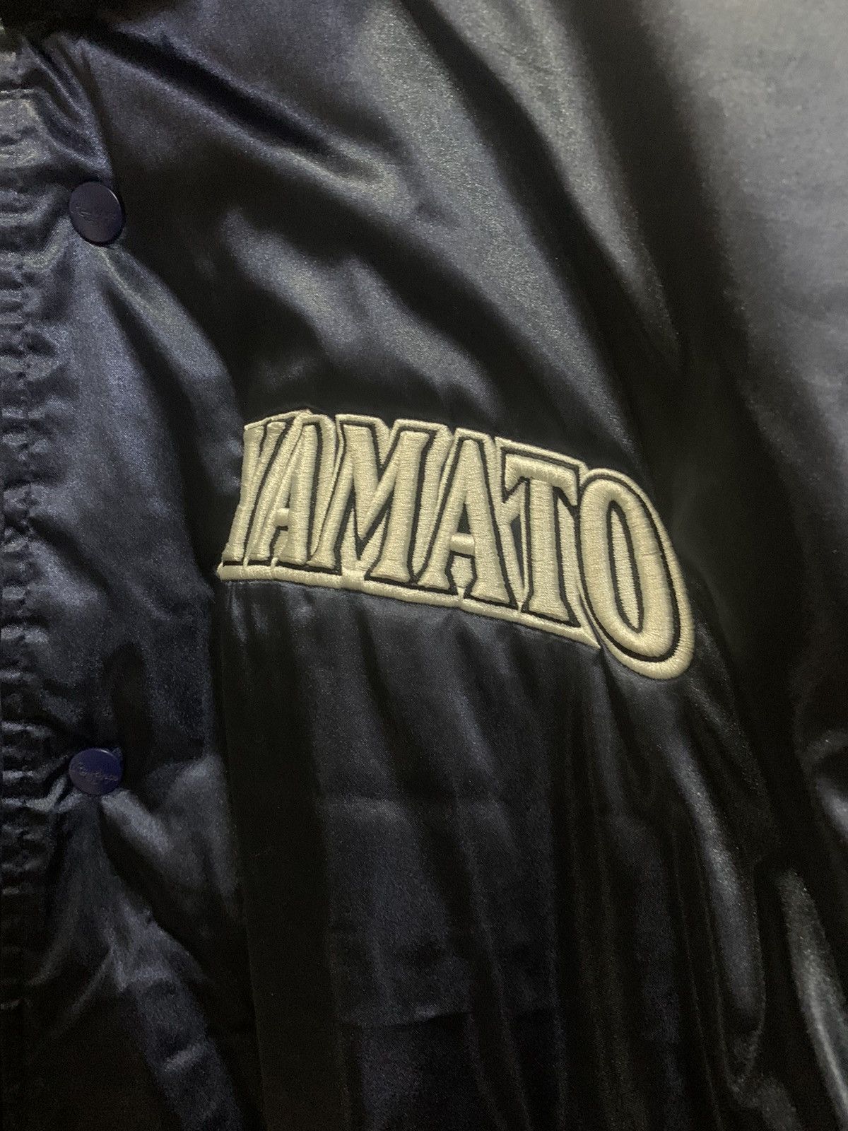 Japanese Brand × Vintage VTG Rawlings Yamato Baseball Coat Satin Bomber Jacket Size US L / EU 52-54 / 3 - 4 Thumbnail