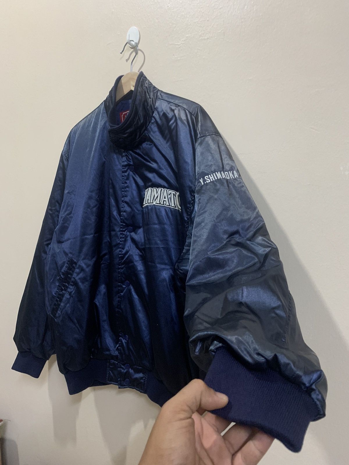 Japanese Brand × Vintage VTG Rawlings Yamato Baseball Coat Satin Bomber Jacket Size US L / EU 52-54 / 3 - 5 Thumbnail