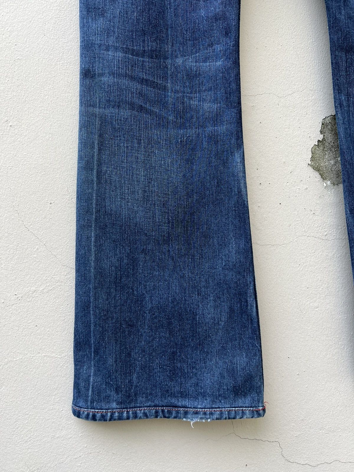 Diesel × Vintage Flare Vintage Diesel Italy Fade Blue Denim Flare Jeans Size US 31 - 17 Thumbnail