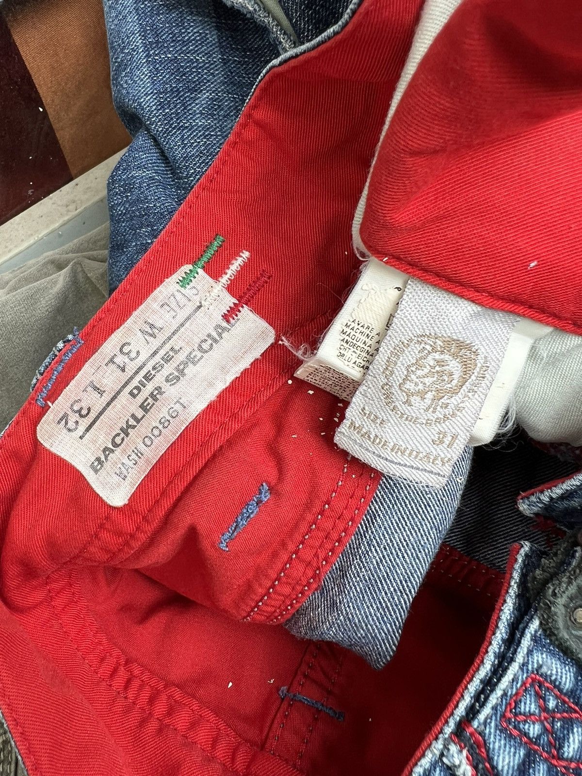 Diesel × Vintage Flare Vintage Diesel Italy Fade Blue Denim Flare Jeans Size US 31 - 23 Thumbnail
