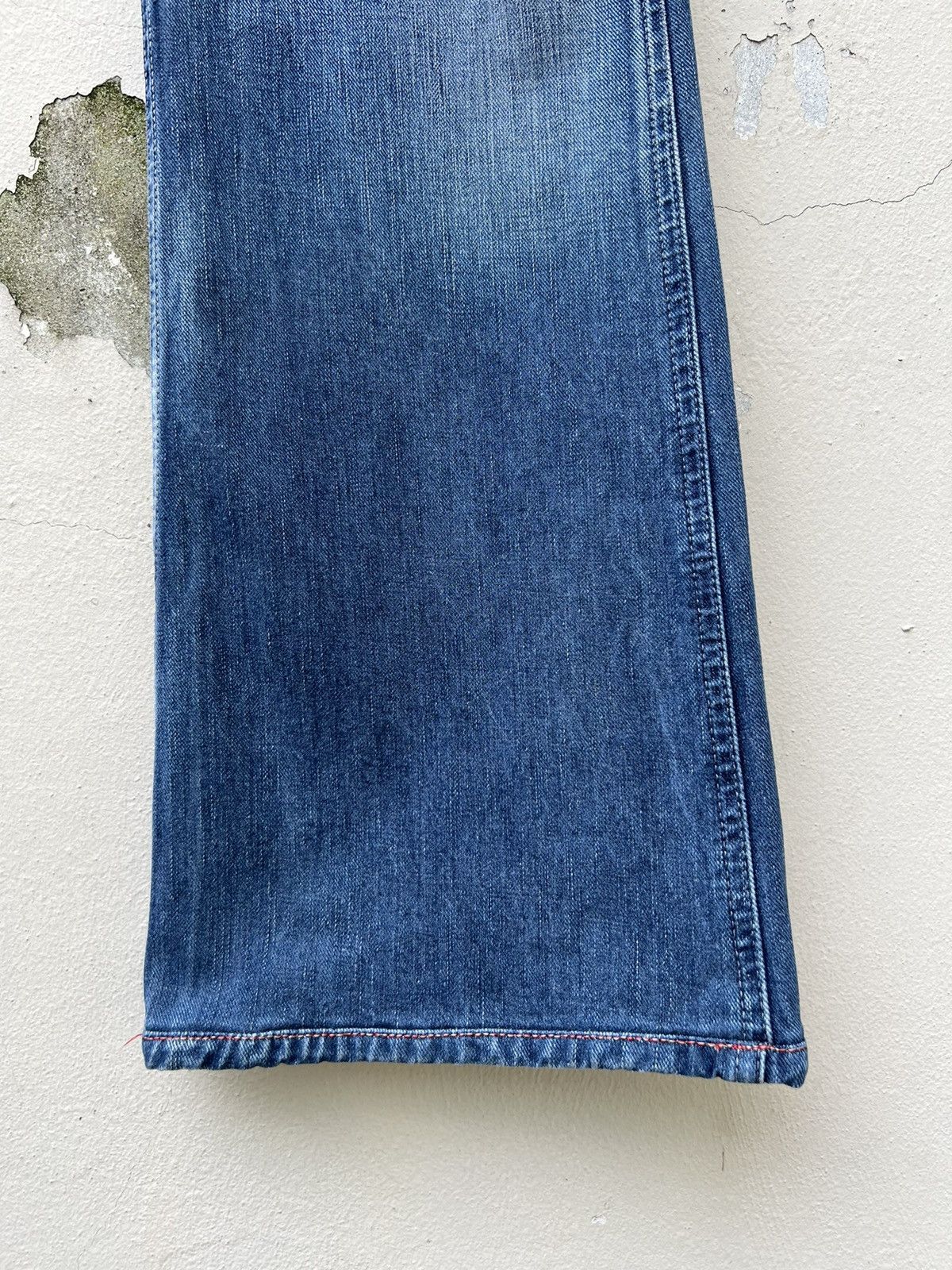 Diesel × Vintage Flare Vintage Diesel Italy Fade Blue Denim Flare Jeans Size US 31 - 14 Thumbnail