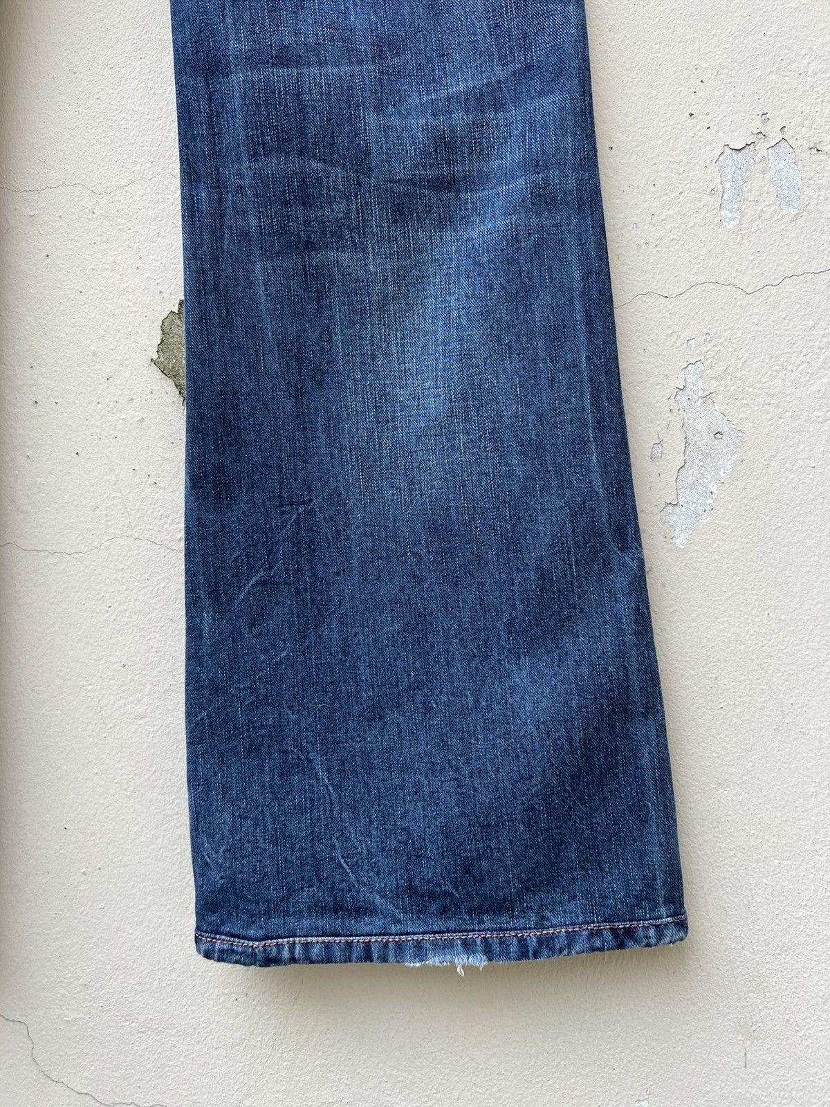 Diesel × Vintage Flare Vintage Diesel Italy Fade Blue Denim Flare Jeans Size US 31 - 20 Thumbnail