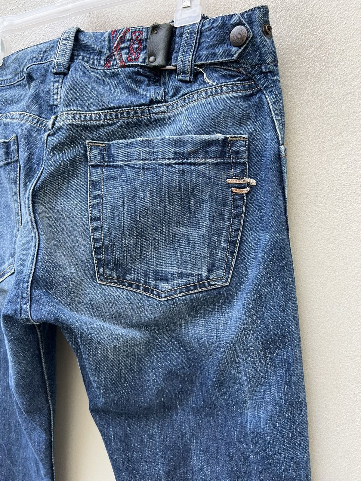 Diesel × Vintage Flare Vintage Diesel Italy Fade Blue Denim Flare Jeans Size US 31 - 18 Thumbnail