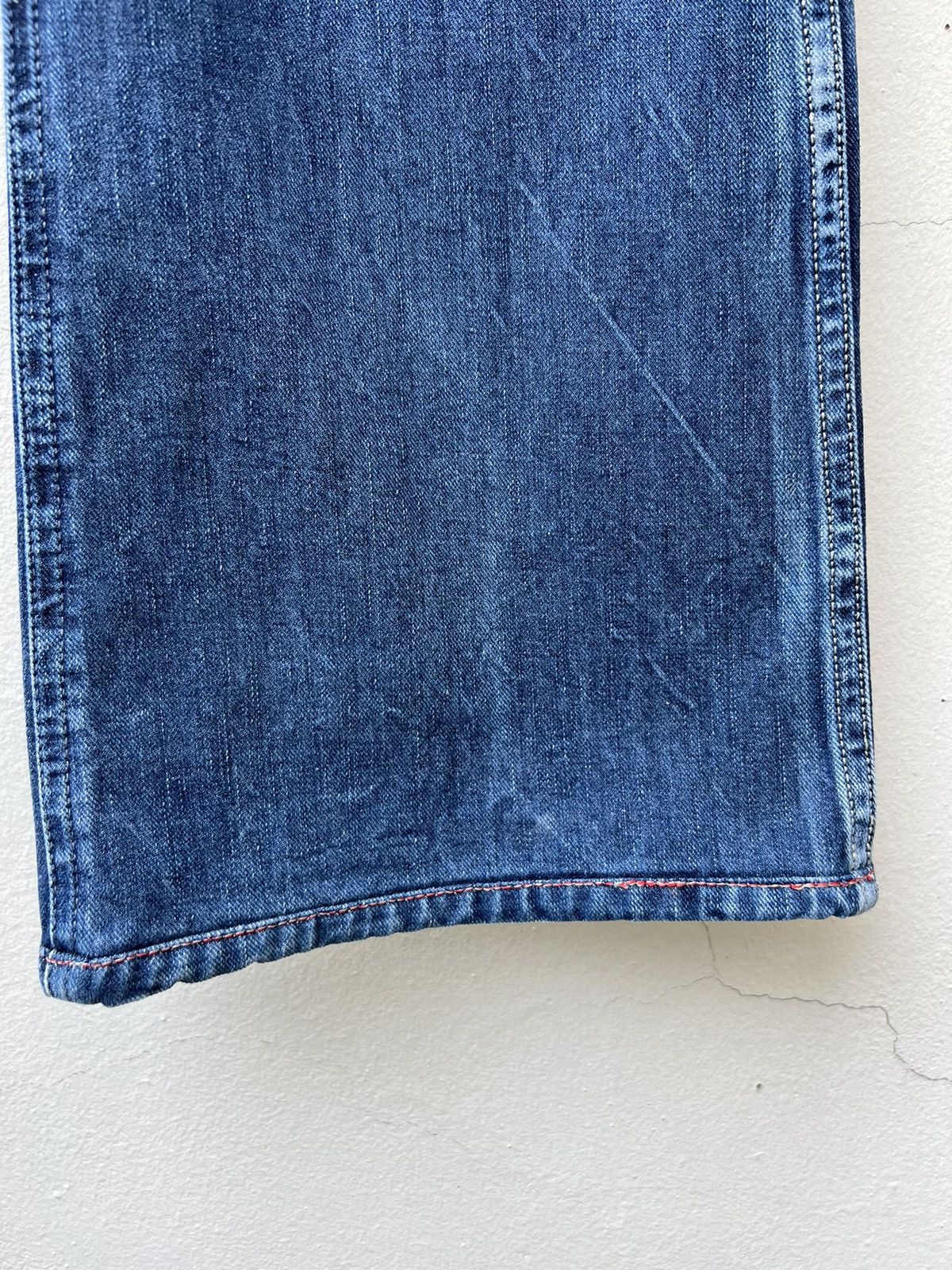 Diesel × Vintage Flare Vintage Diesel Italy Fade Blue Denim Flare Jeans Size US 31 - 11 Thumbnail