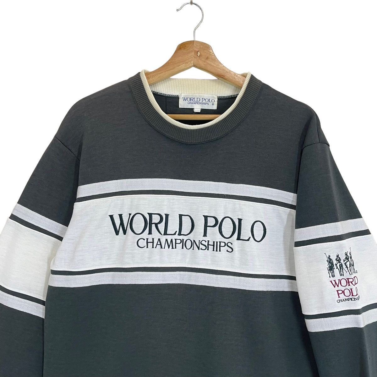 U.S. Polo Assn. Vintage 90s World Polo Colour Block Crewneck Sweatshirt Size US M / EU 48-50 / 2 - 5 Thumbnail