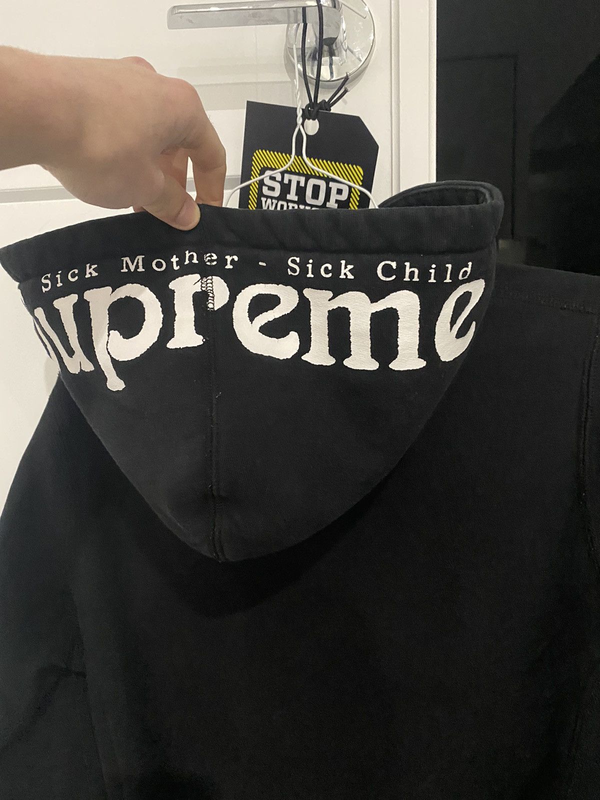 Supreme Sick mother Sick child Hoodie | Grailed