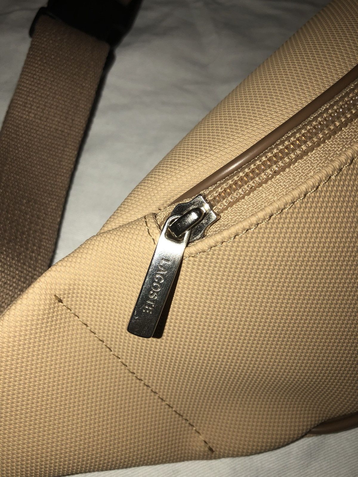 Lacoste Lacoste Fanny Pack Waist Sling Bag Vintage Beige Original Size ONE SIZE - 4 Thumbnail