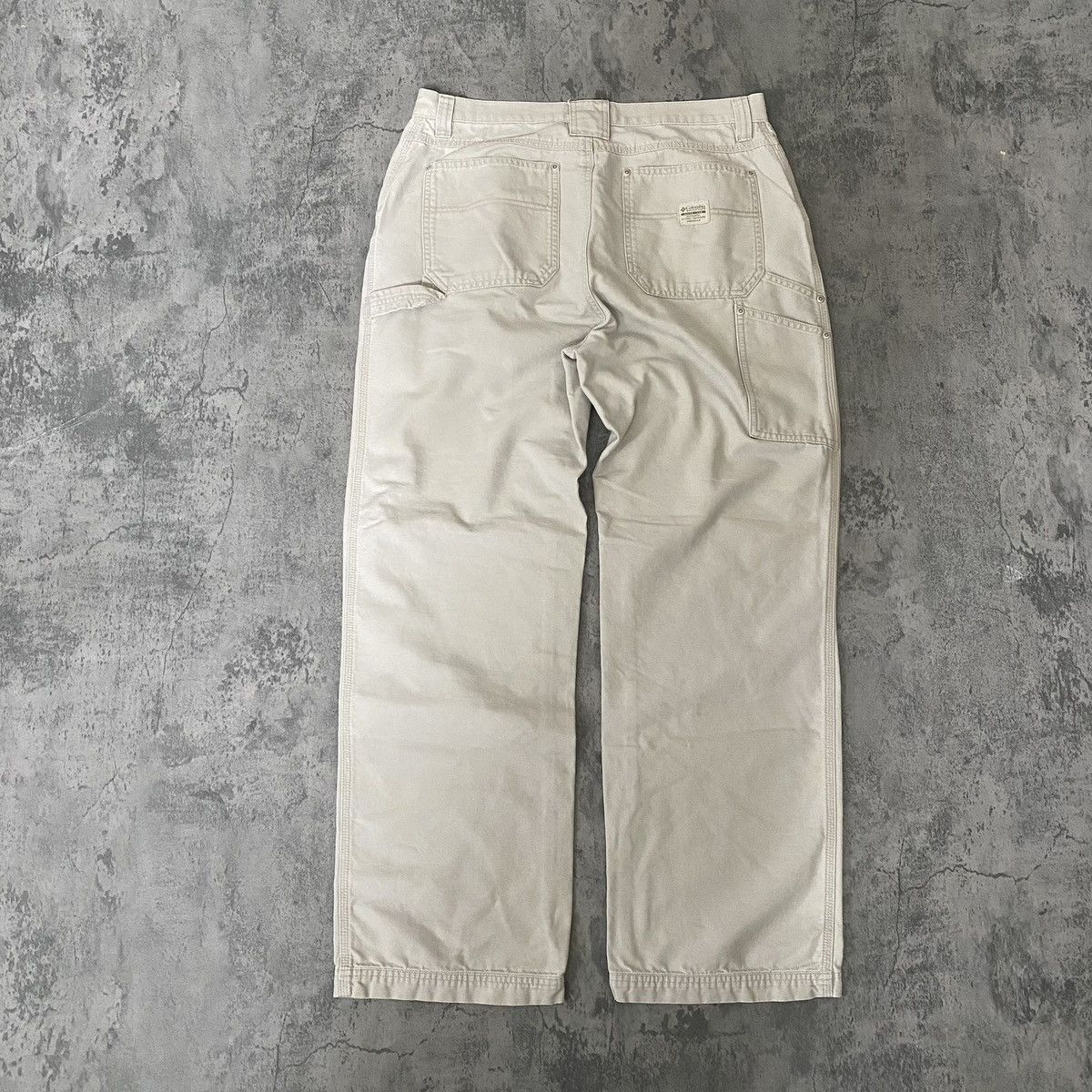 Columbia × Vintage Vintage 90s Columbia Carpenter Workwear Beige Pants Sz 36x32 Size US 36 / EU 52 - 1 Thumbnail