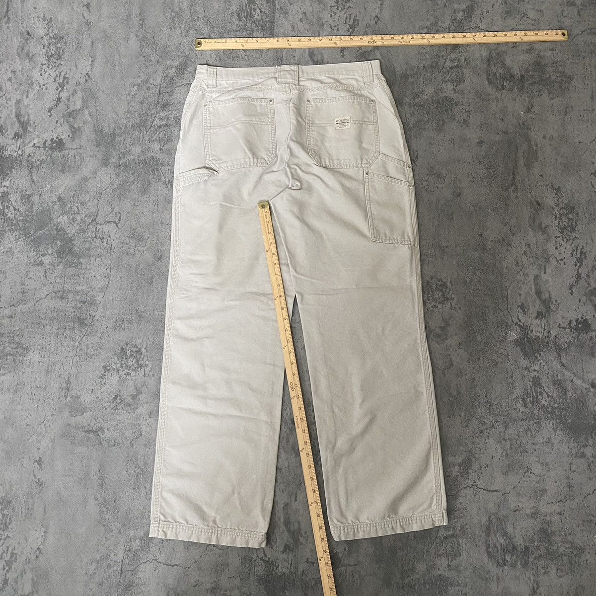 Columbia × Vintage Vintage 90s Columbia Carpenter Workwear Beige Pants Sz 36x32 Size US 36 / EU 52 - 4 Thumbnail