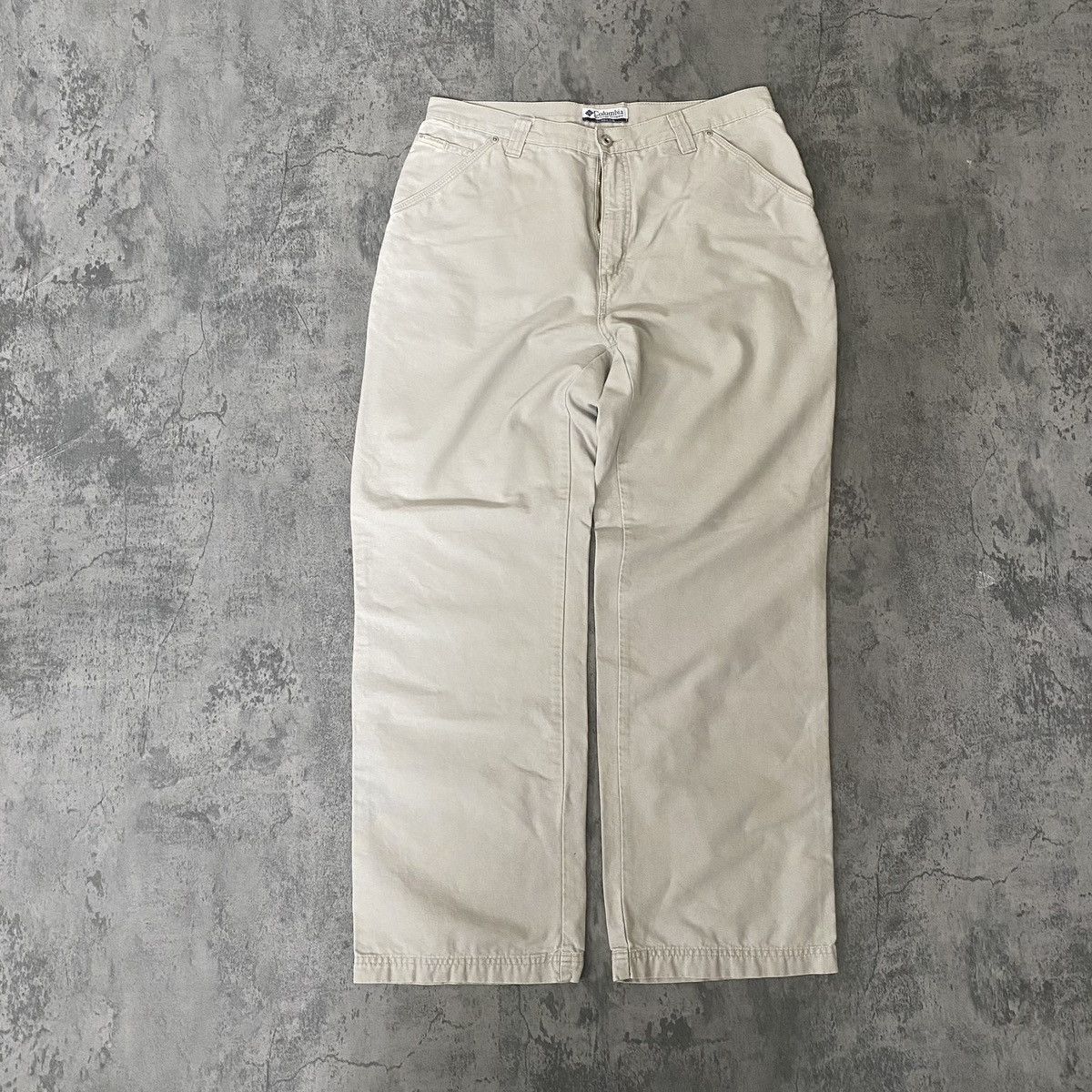Columbia × Vintage Vintage 90s Columbia Carpenter Workwear Beige Pants Sz 36x32 Size US 36 / EU 52 - 2 Thumbnail
