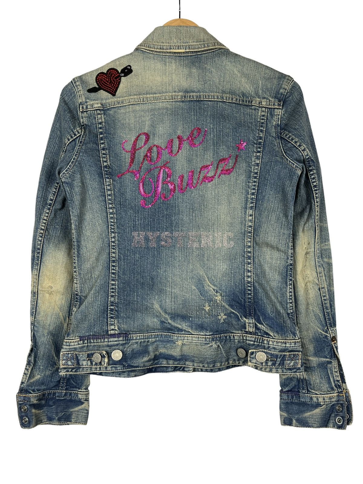 Hysteric Glamour × Vintage Vintage Hysteric Glamour Kinky Distressed Denim Jacket Size S / US 4 / IT 40 - 2 Thumbnail