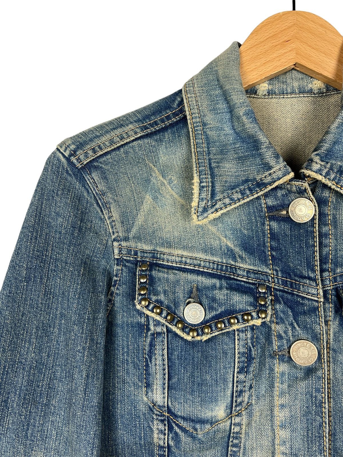 Hysteric Glamour × Vintage Vintage Hysteric Glamour Kinky Distressed Denim Jacket Size S / US 4 / IT 40 - 5 Thumbnail
