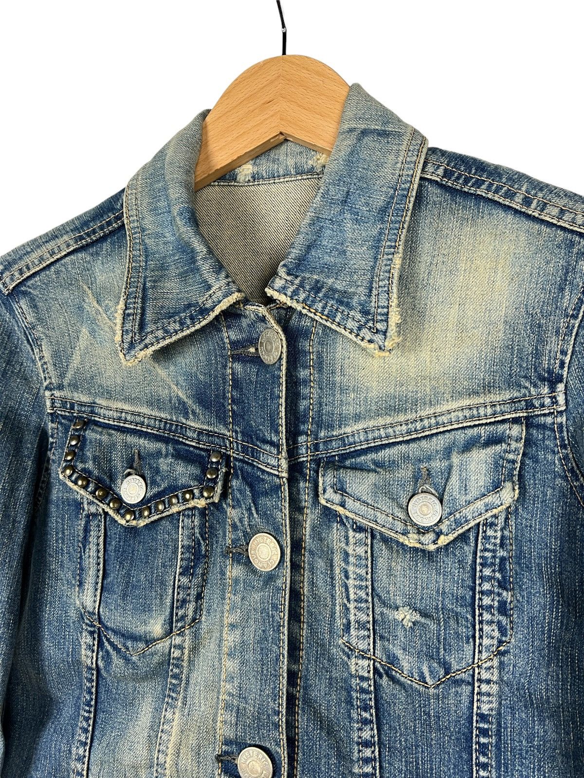 Hysteric Glamour × Vintage Vintage Hysteric Glamour Kinky Distressed Denim Jacket Size S / US 4 / IT 40 - 6 Thumbnail