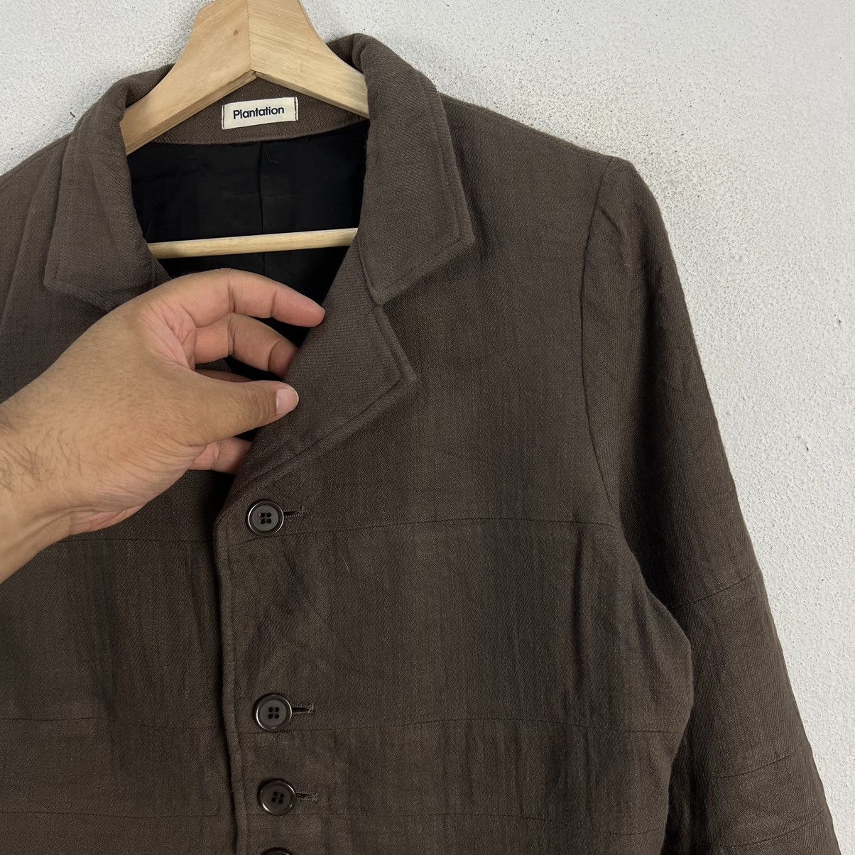 Issey Miyake RICH BROWN HIKORY CHORE JACKET PLANTATION ISSEY MIYAKE Size US M / EU 48-50 / 2 - 5 Thumbnail