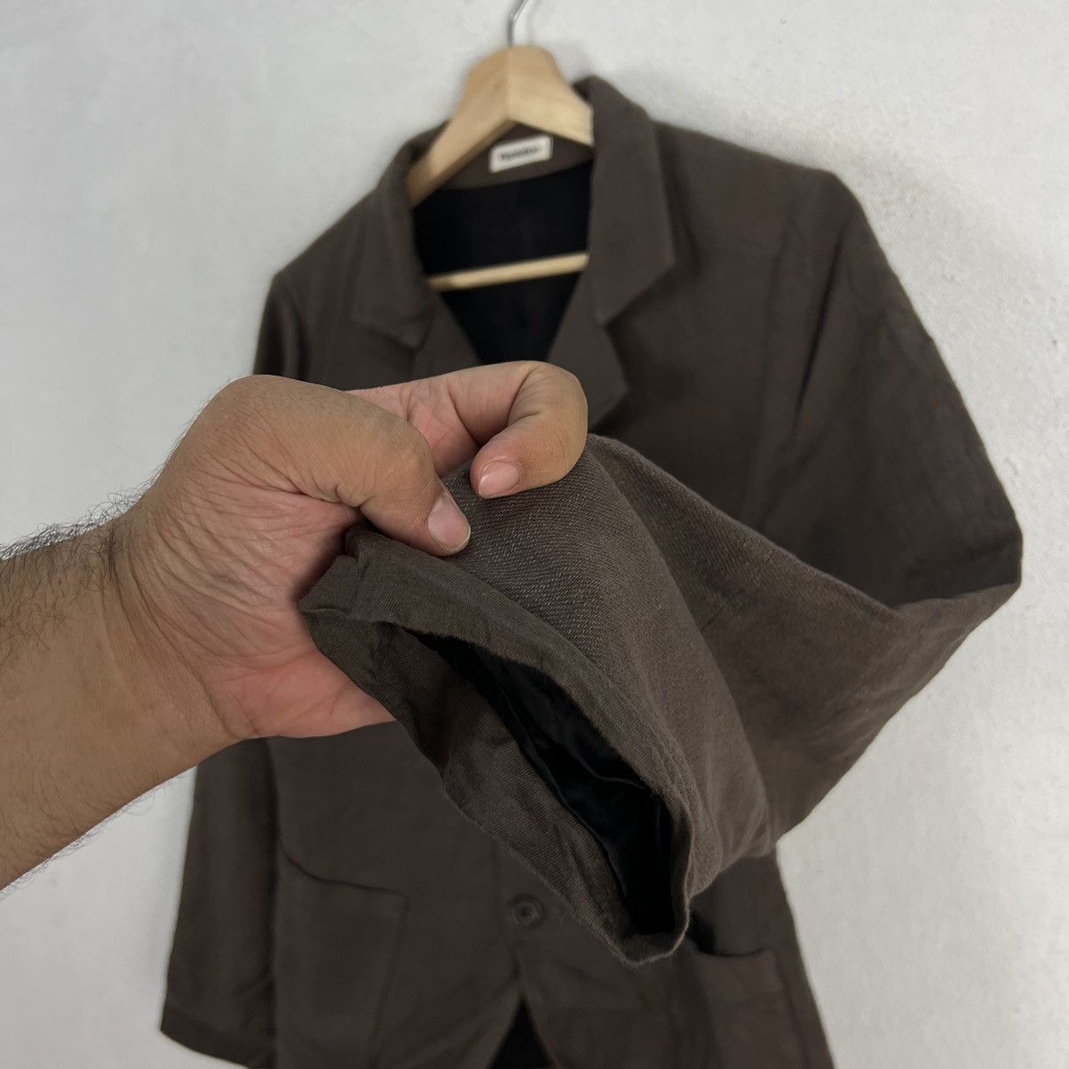 Issey Miyake RICH BROWN HIKORY CHORE JACKET PLANTATION ISSEY MIYAKE Size US M / EU 48-50 / 2 - 7 Thumbnail