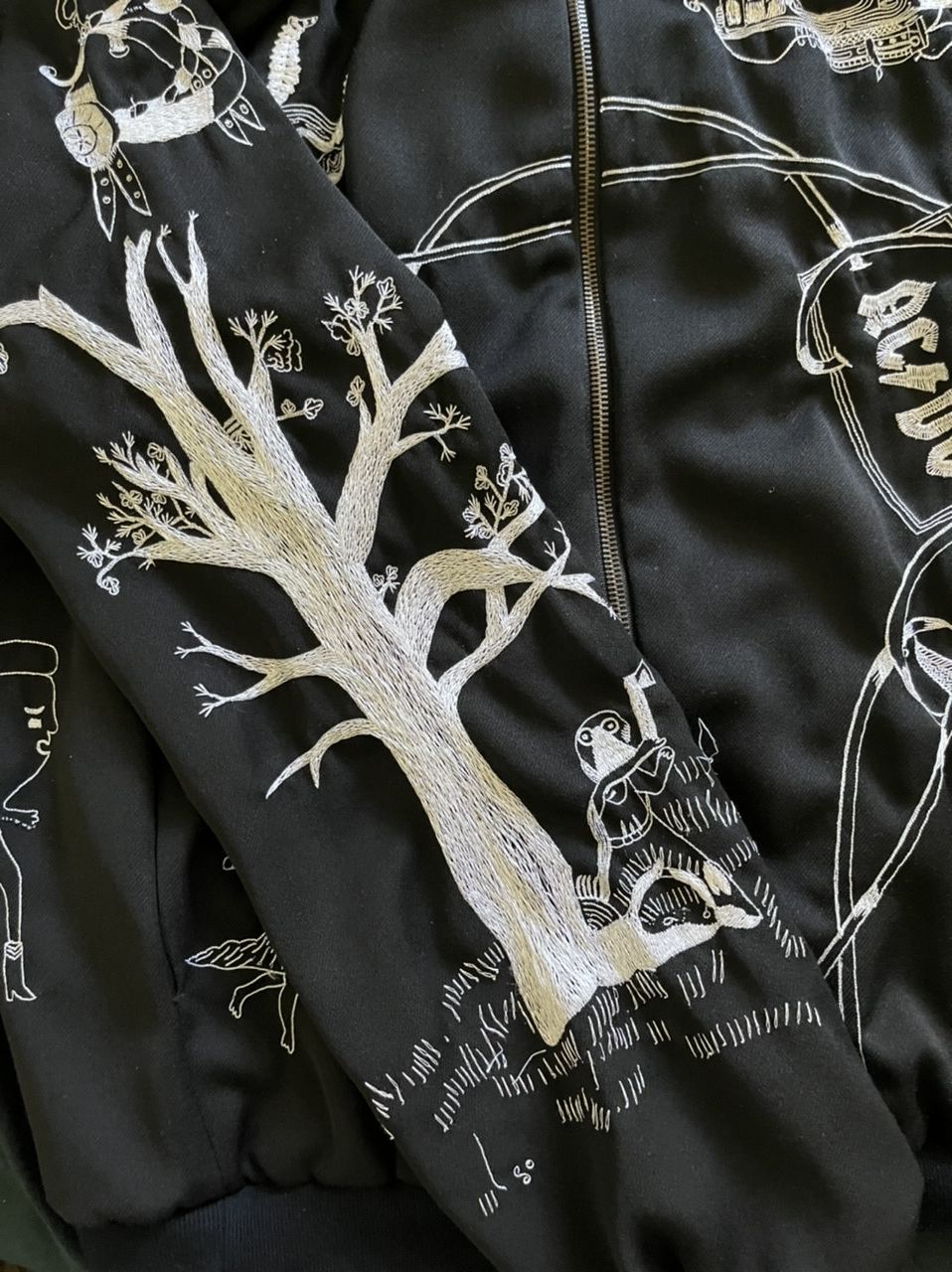 Bernhard Willhelm BERNHARD WILLHELM 02AW BLACK WOOL EMBROIDERED BOMBER JACKET Size US S / EU 44-46 / 1 - 5 Thumbnail