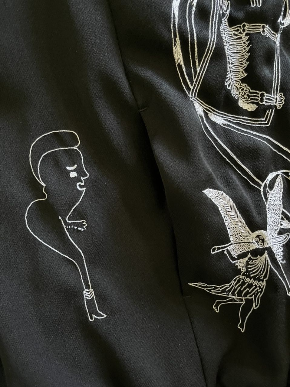 Bernhard Willhelm BERNHARD WILLHELM 02AW BLACK WOOL EMBROIDERED BOMBER JACKET Size US S / EU 44-46 / 1 - 6 Thumbnail
